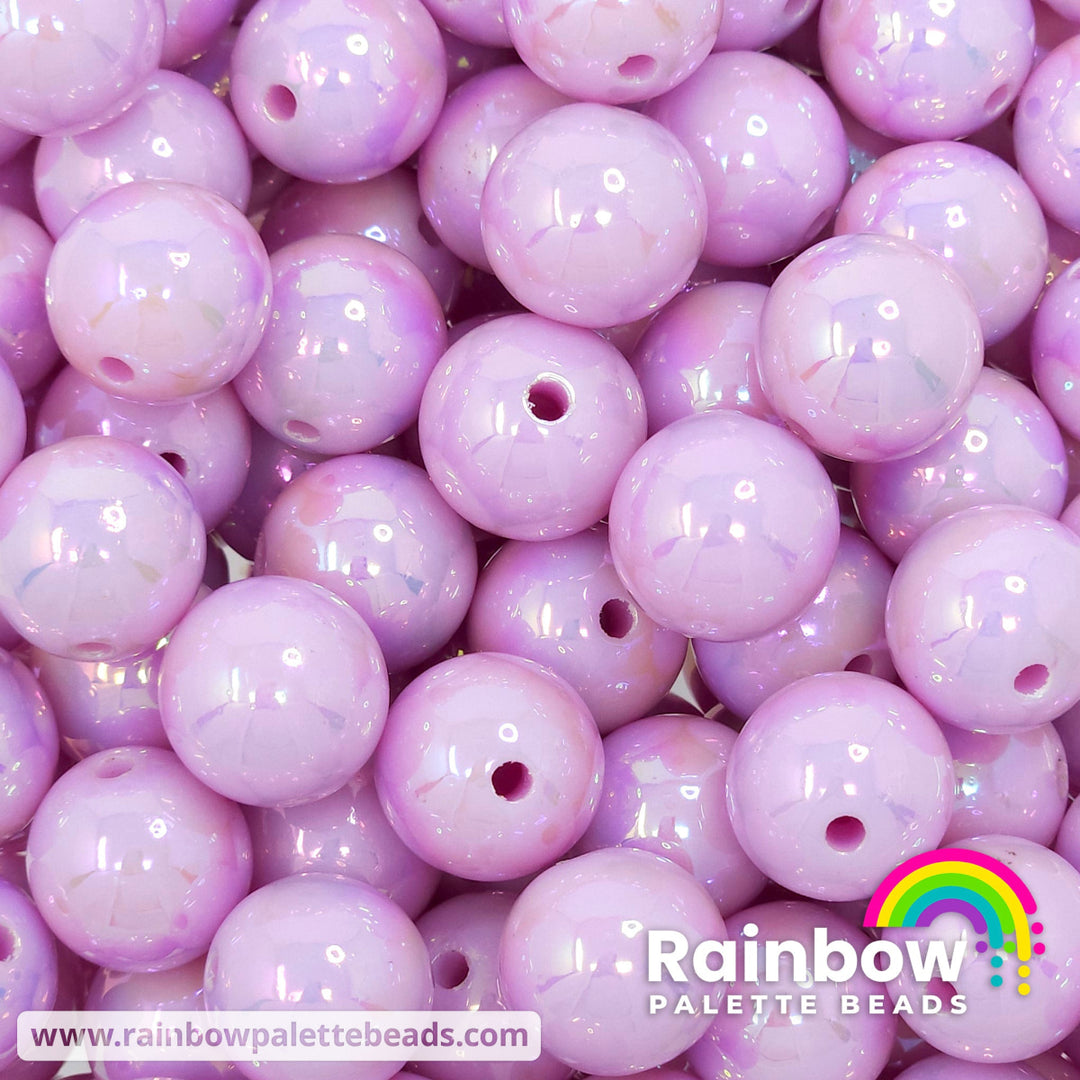 16mm AB Sweet Lilac Solid Acrylic Beads Beads