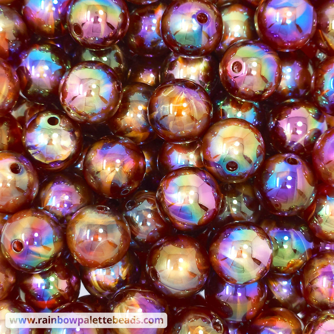 16mm AB/UV Gold Coffee Brown Acrylic Beads Beads