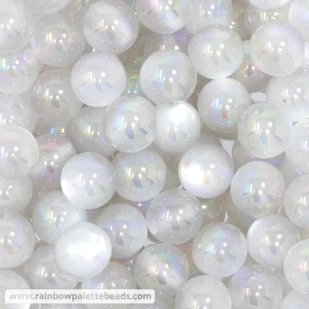 16mm AB White Magic Cat Eye Acrylic Beads Beads