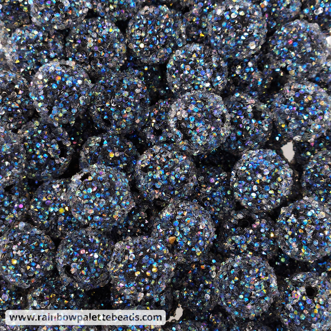 16mm Black Acrylic Sugar Beads Beads