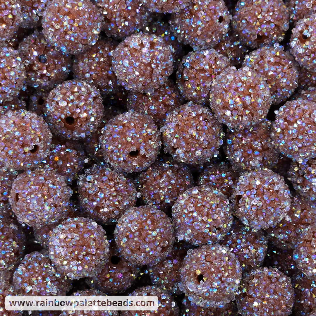 16mm Brown Acrylic Sugar Beads Beads