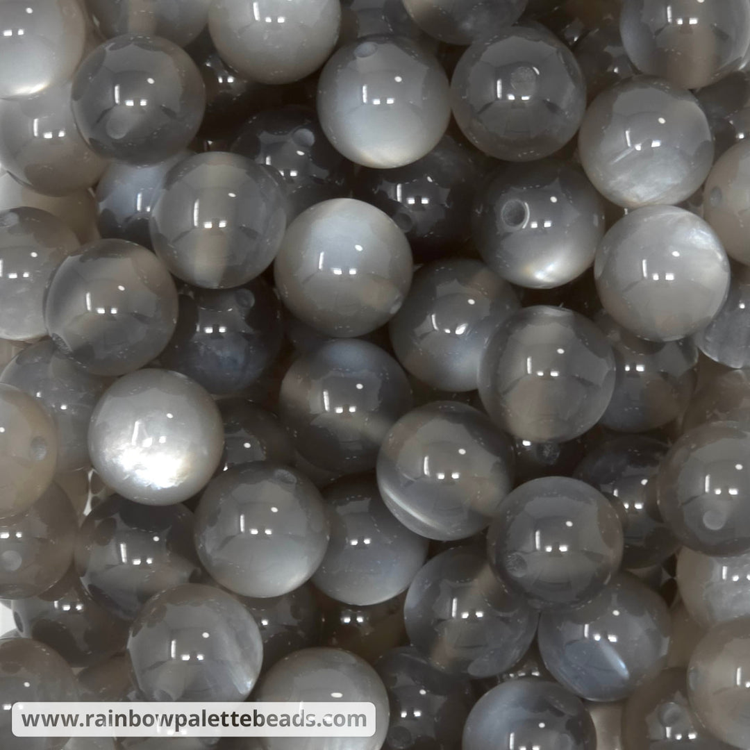 16mm Gray Cat Eye Acrylic Beads - Beads