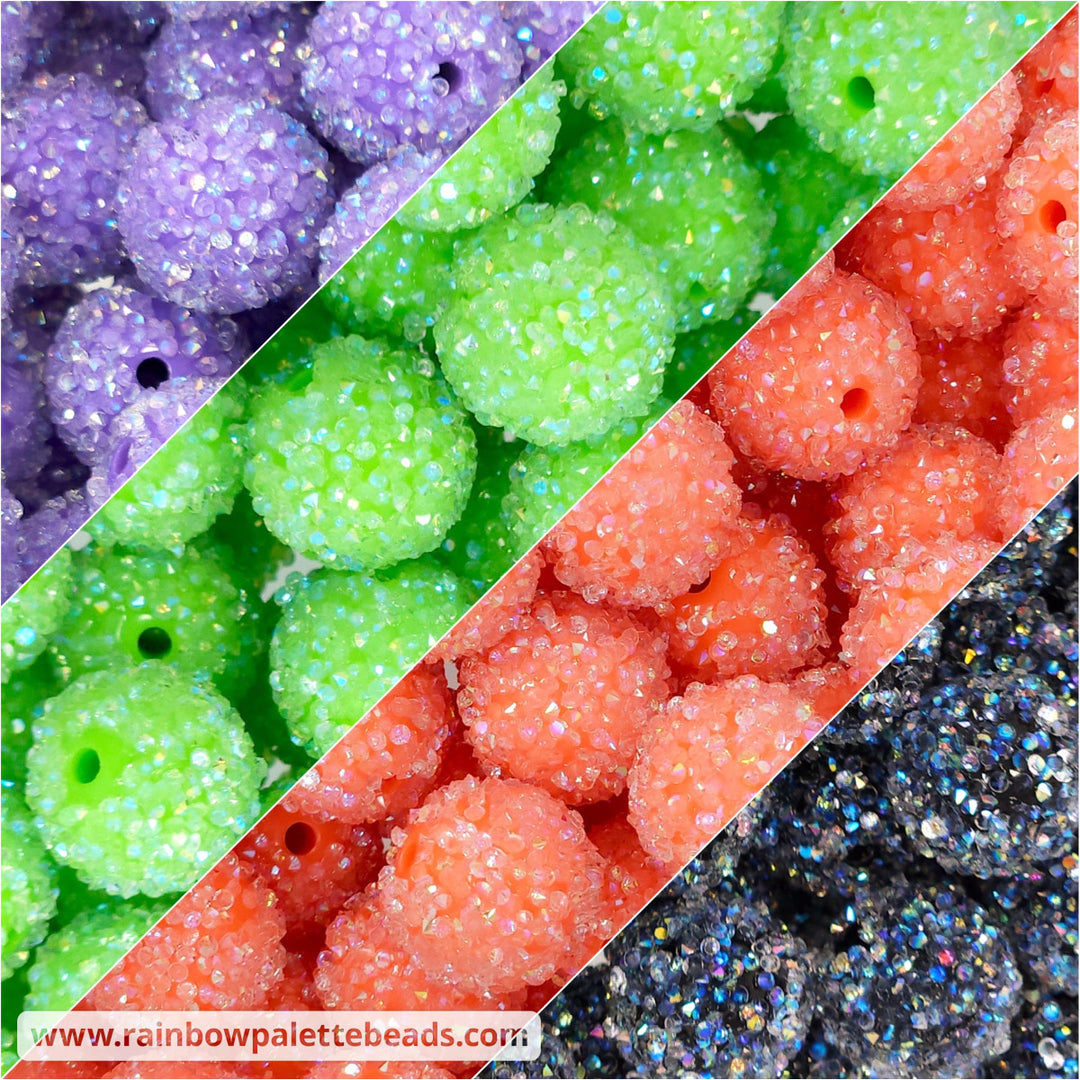 16mm Halloween Acrylic Sugar Bead Mix (40 beads) Beads