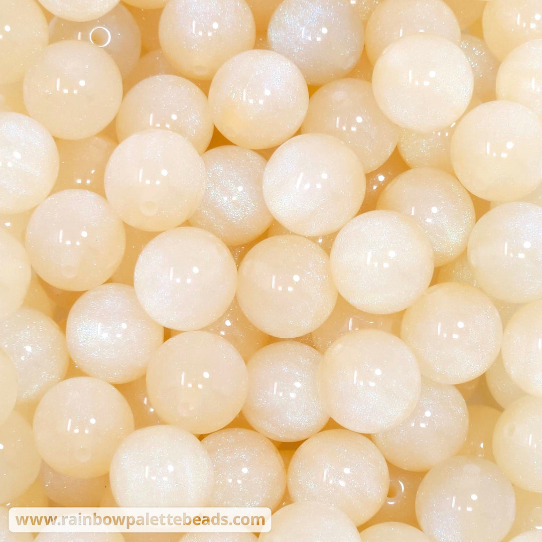 16mm Khaki Glitter Shimmer Acrylic Beads Beads