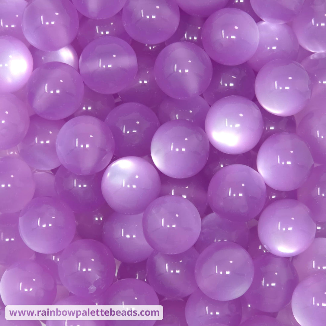 16mm Lavender Cat Eye Acrylic Beads - Beads