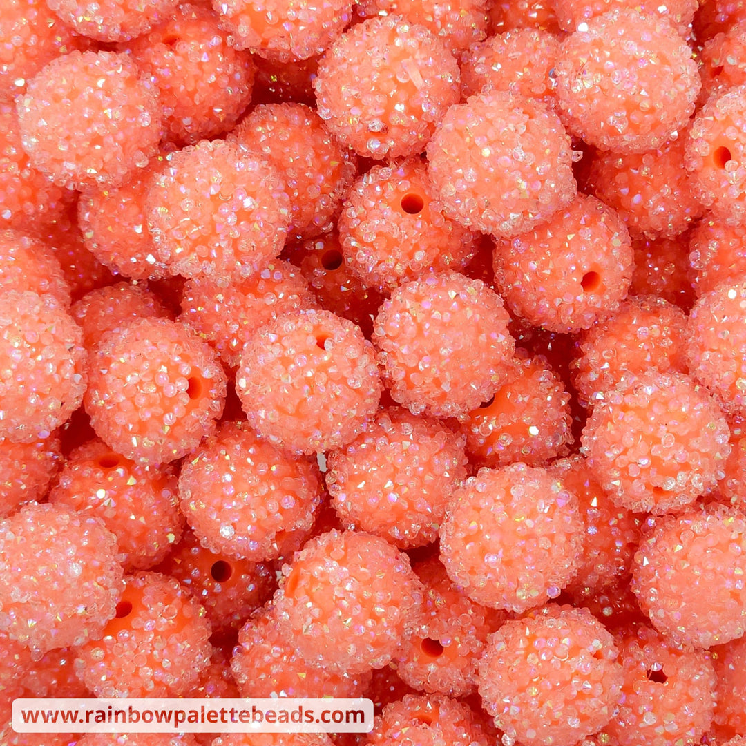 16mm Orange Acrylic Sugar Beads Beads