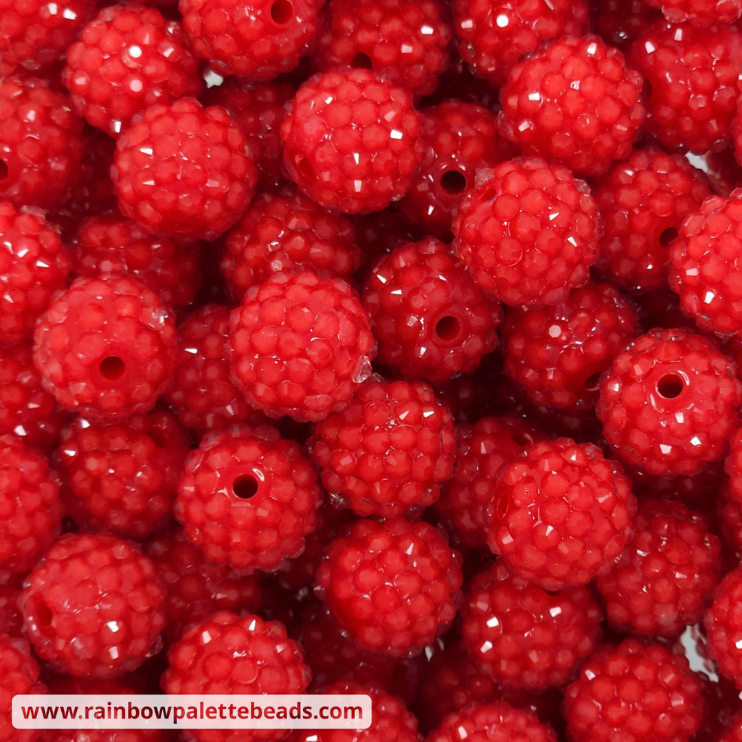 16mm Red Jelly Acrylic Rhinestone Beads Beads