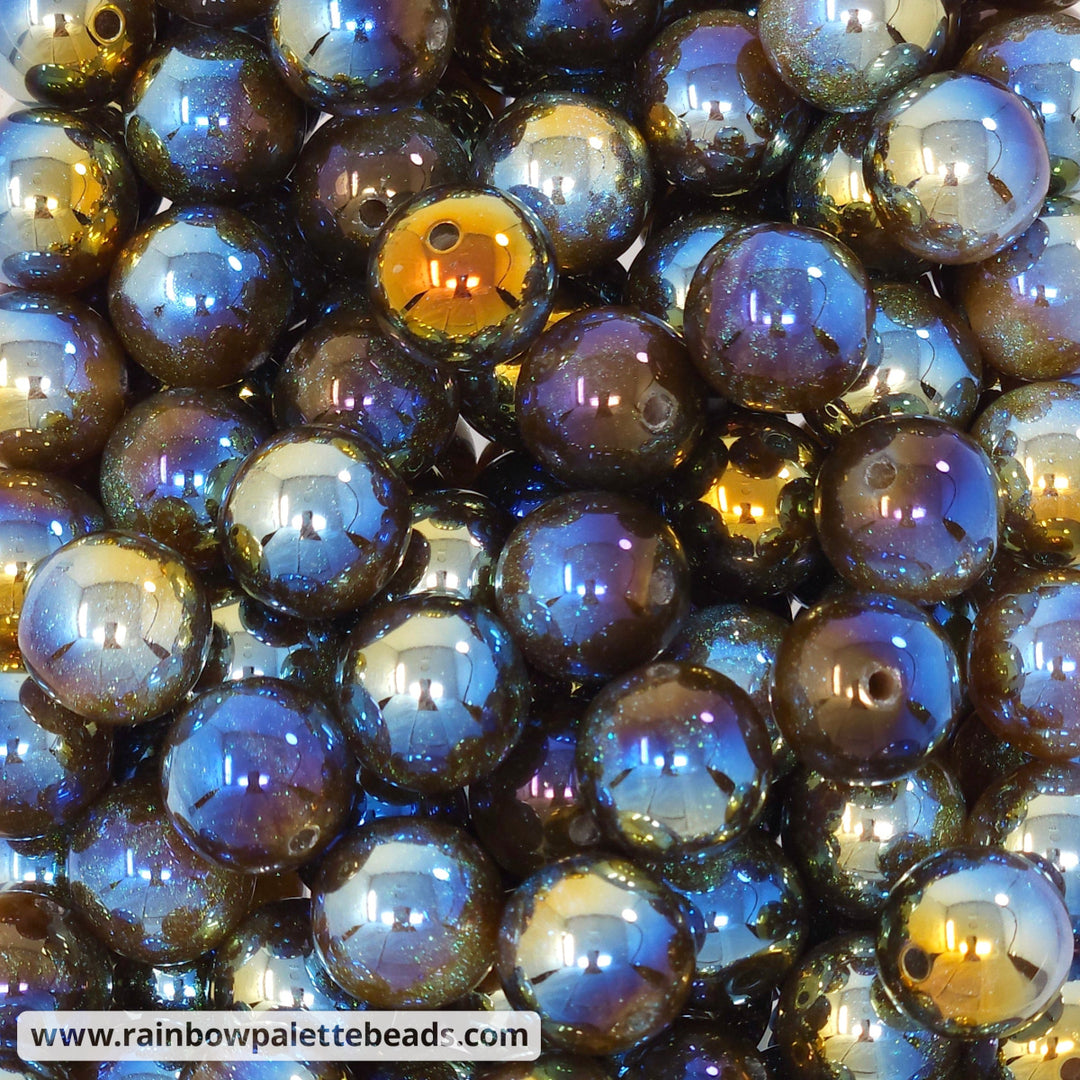 16mm UV/AB Brown Glitter Shimmer Acrylic Beads Beads