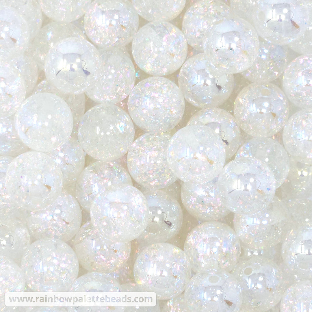 16mm UV/AB Iridescent Clear Holographic Surprise Party Glitter Acrylic Beads Beads