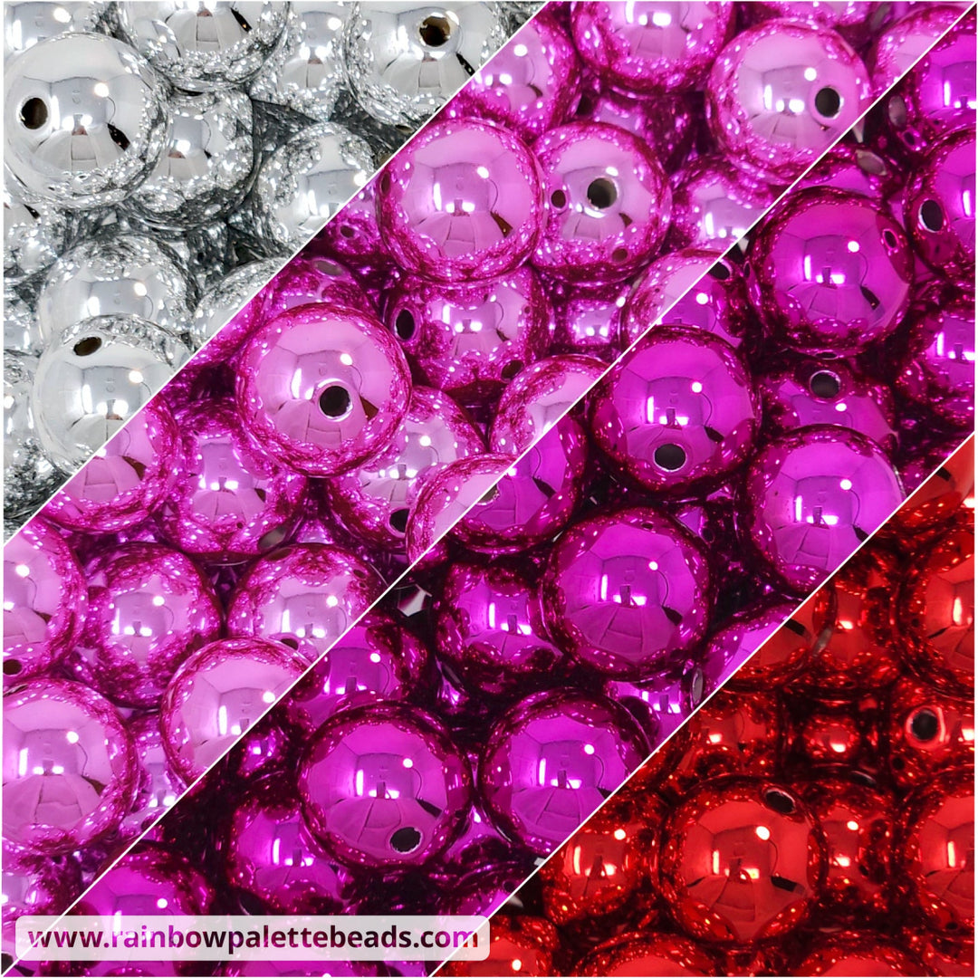 16mm Valentine’s Day UV Mirror Acrylic Bead Mix (40 beads) Beads