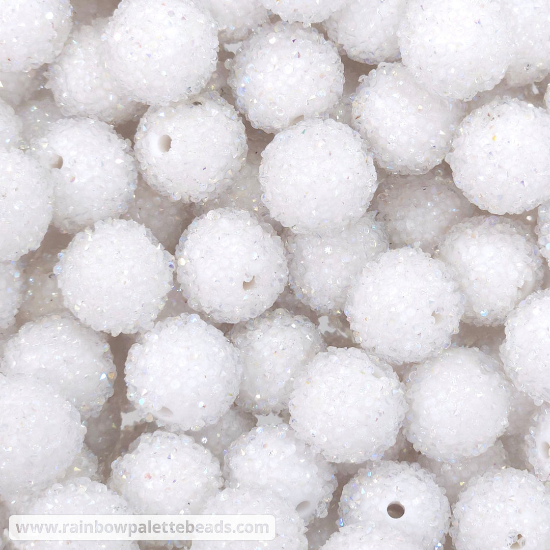 16mm White Acrylic Sugar Beads Beads