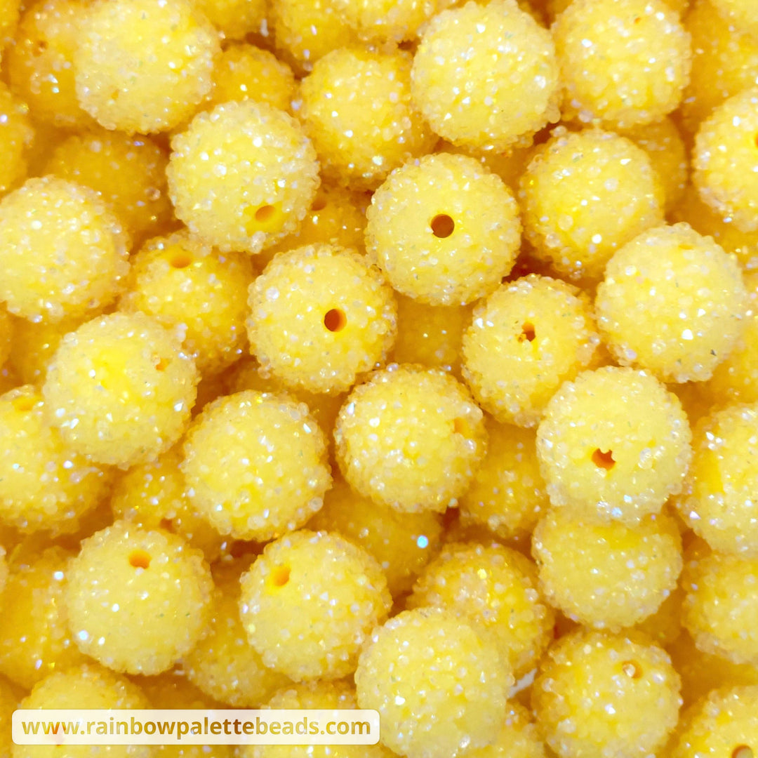 16mm Yellow Acrylic Sugar Beads Beads