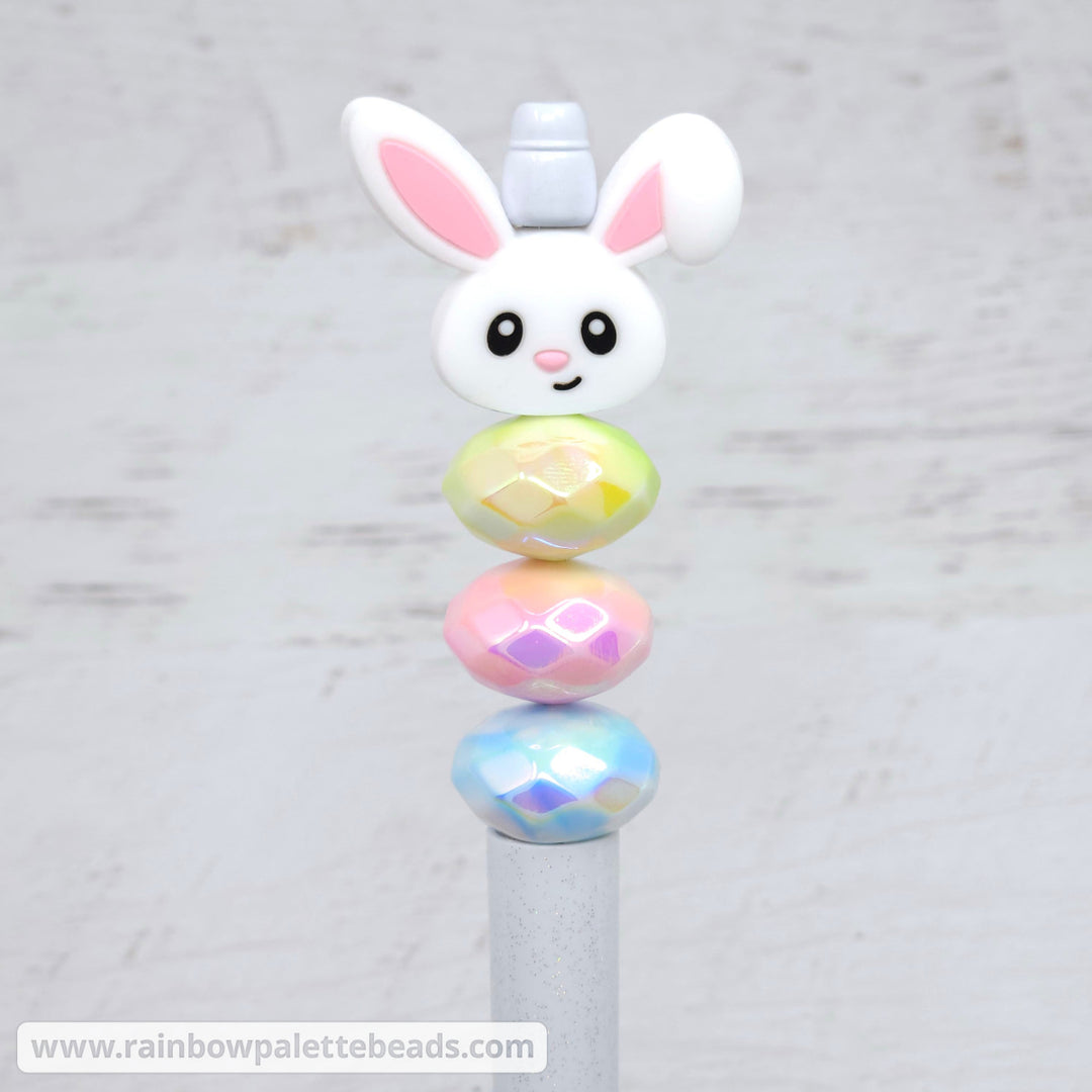 18mm AB Pastel Faceted Acrylic Abacus Beads (10 beads)