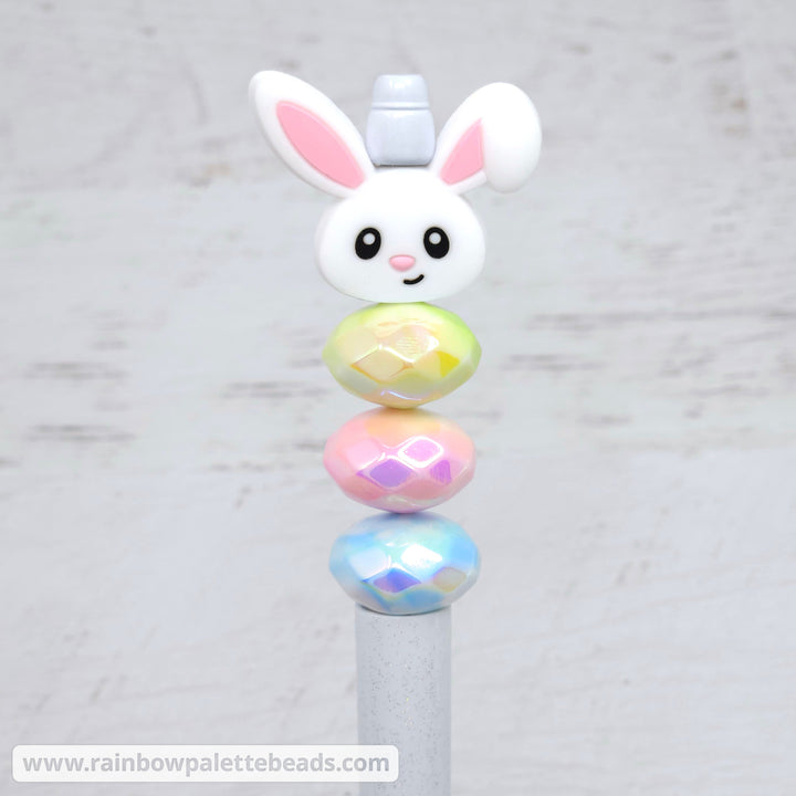 18mm AB Pastel Faceted Acrylic Abacus Beads (10 beads)