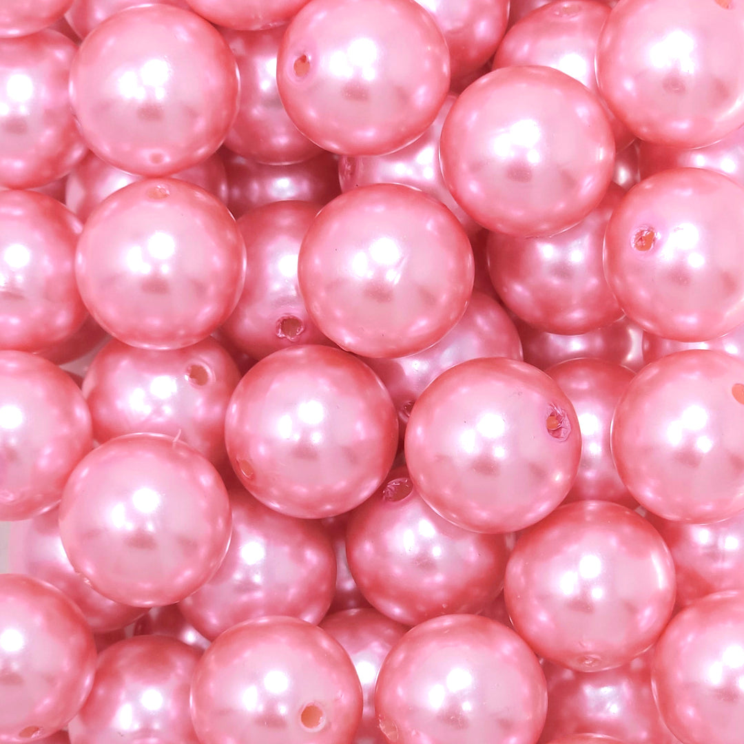 18mm Baby Pink Pearl Acrylic Beads