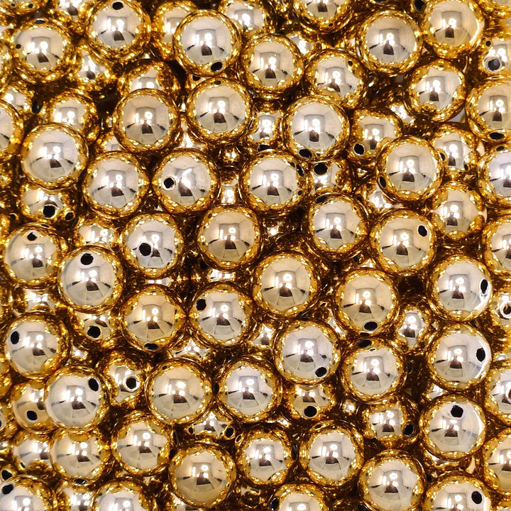 12mm Antique Gold Mirror Beads
