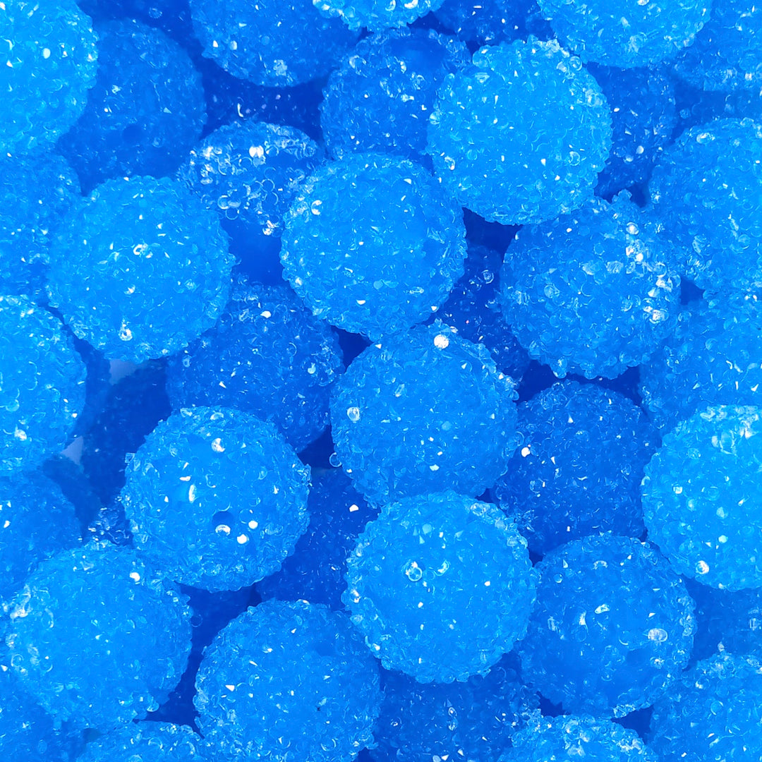 20mm Blue Acrylic Sugar Beads
