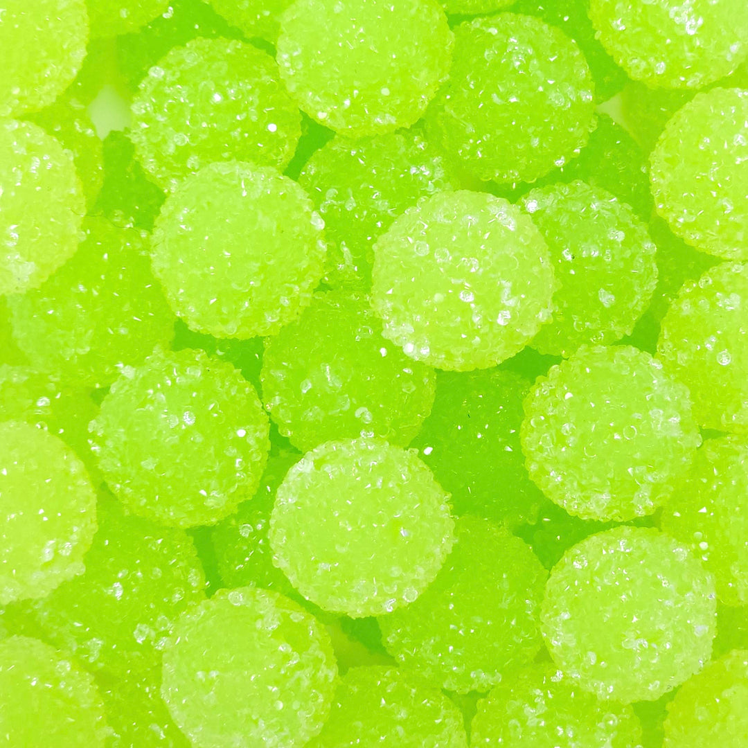 20mm Lime Acrylic Sugar Beads