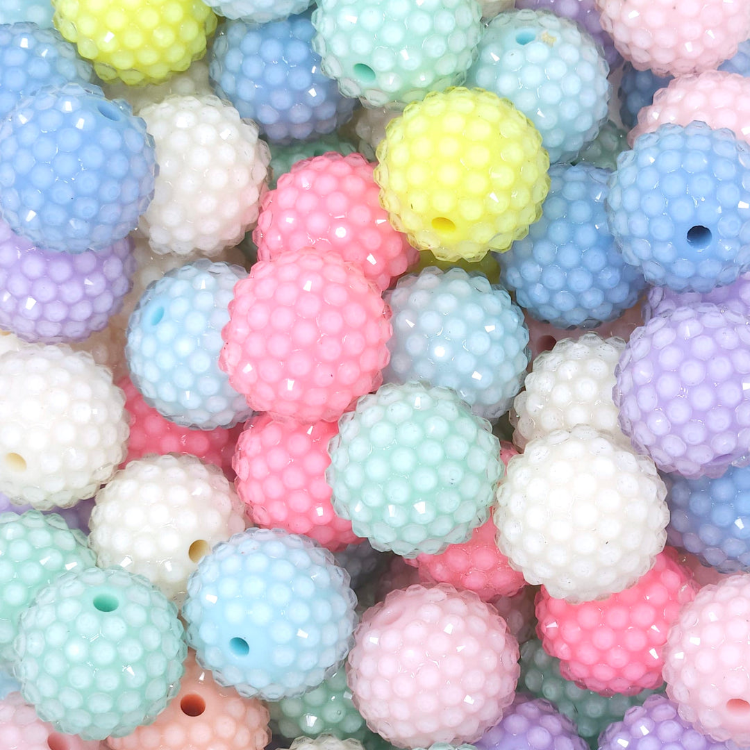 20mm Spring Jelly Pastel Rhinestone Bead Mix (10 beads)