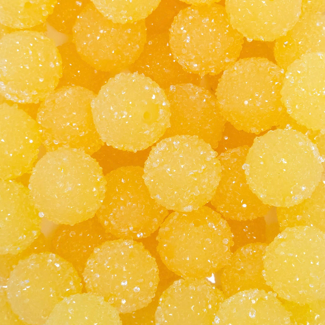 20mm Golden Yellow Acrylic Sugar Beads