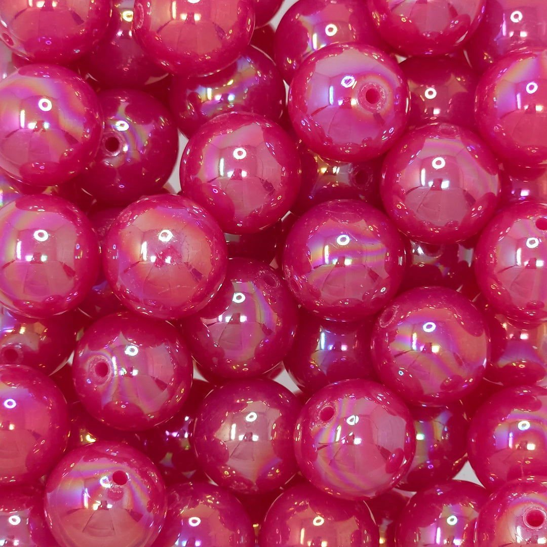 20mm AB Hot Pink Jelly Acrylic Beads