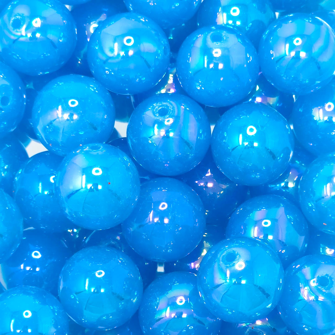 20mm AB Blue Jelly Acrylic Beads