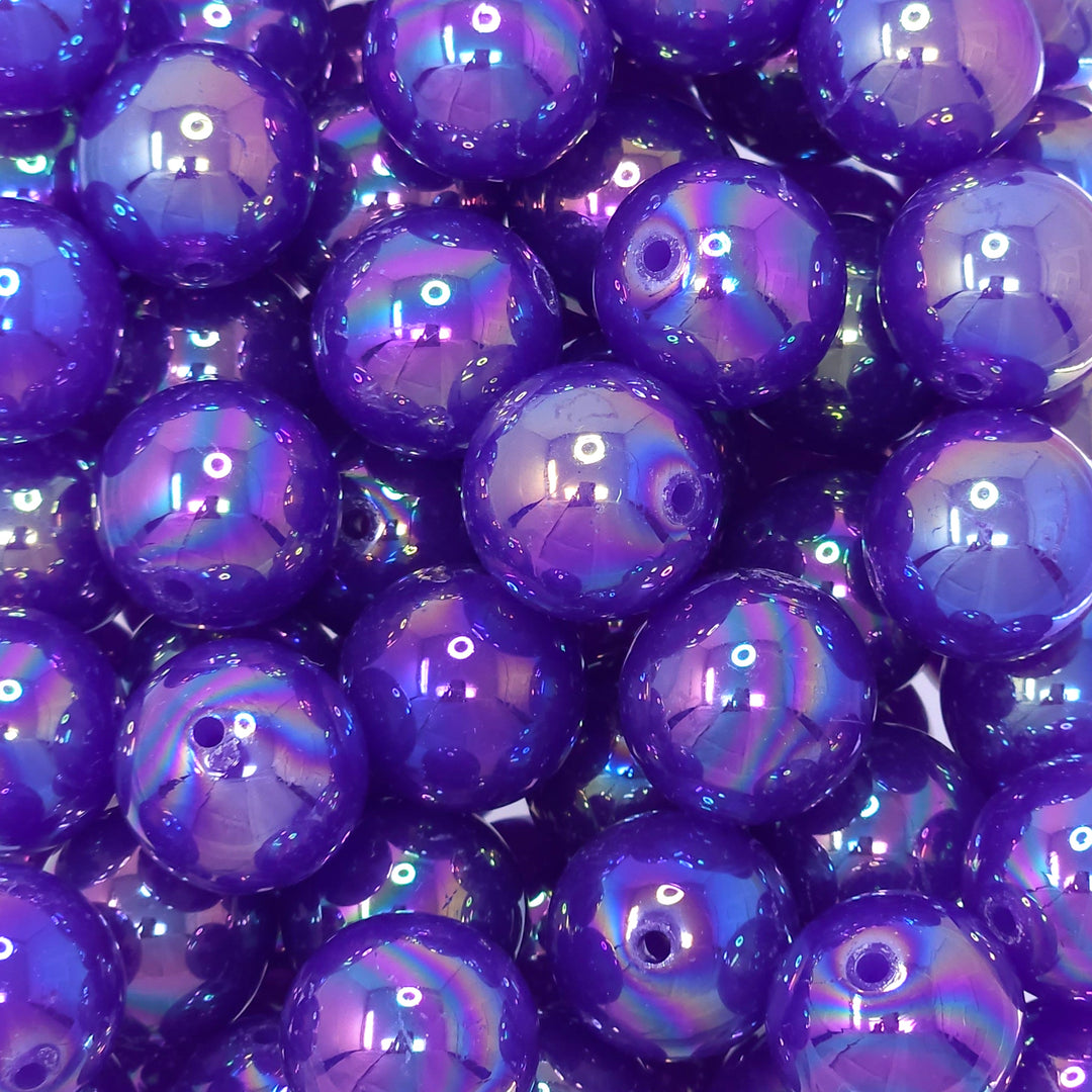 20mm AB Purple Jelly Acrylic Beads