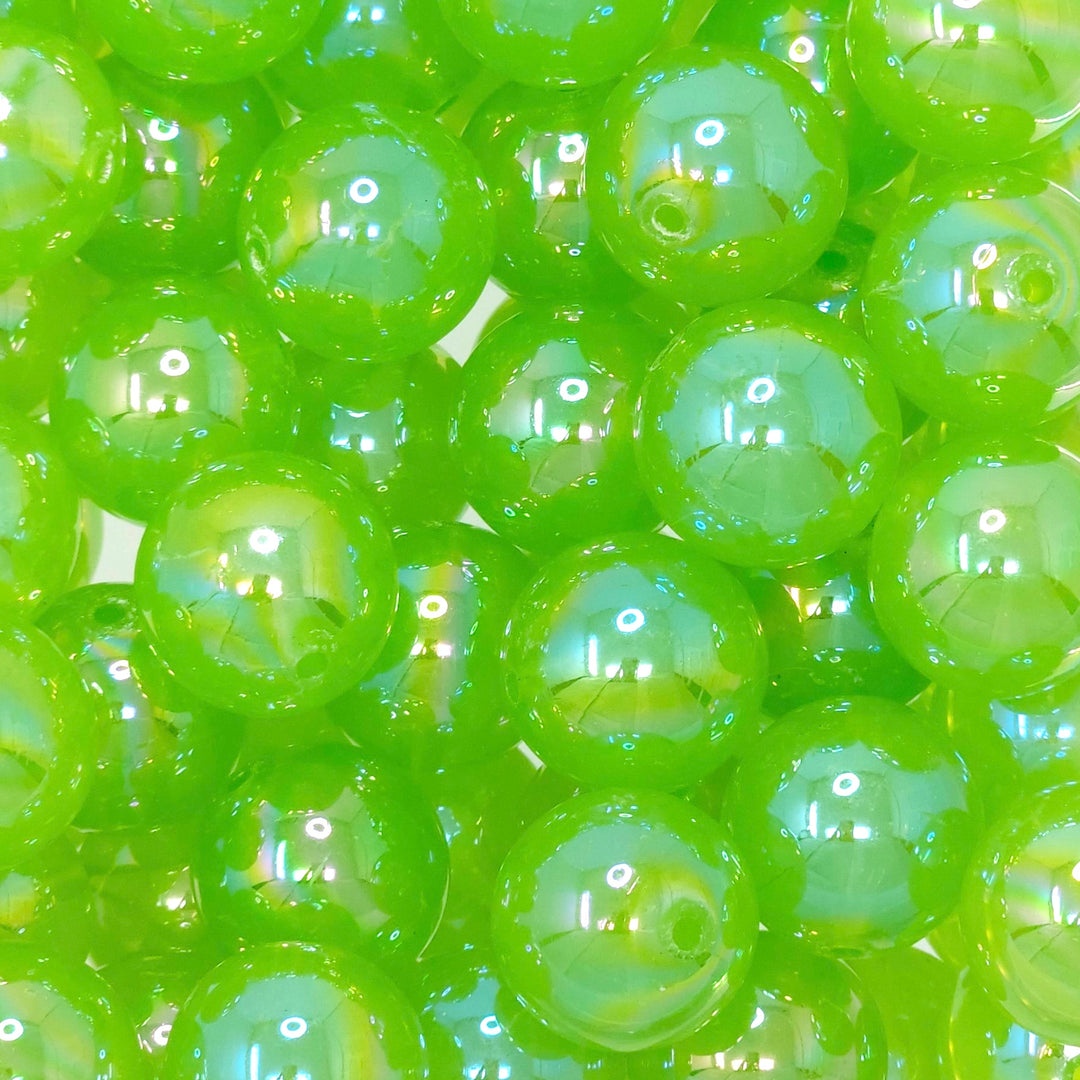 20mm AB Lime Jelly Acrylic Beads