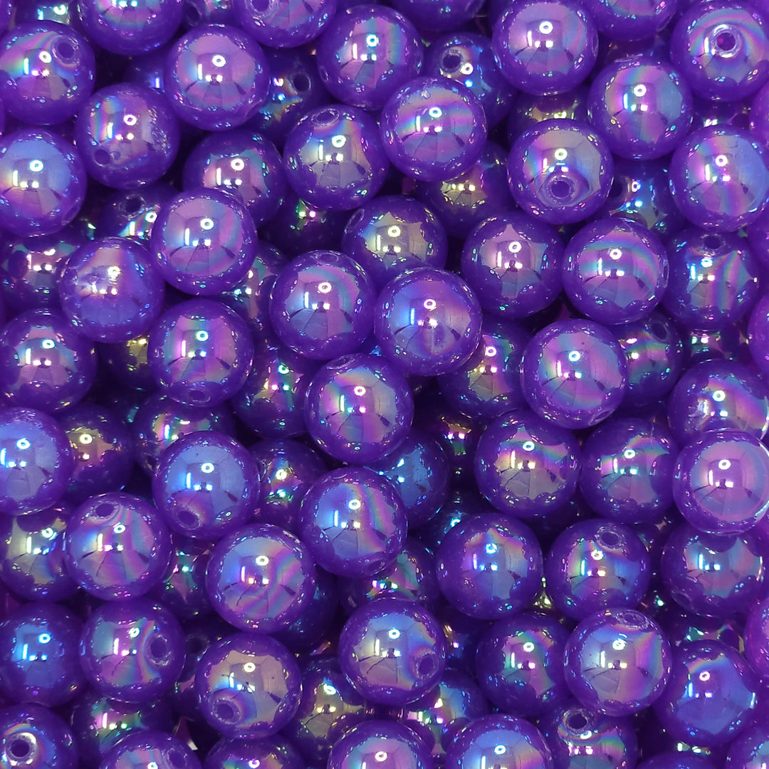 12mm AB Purple Jelly Acrylic Beads
