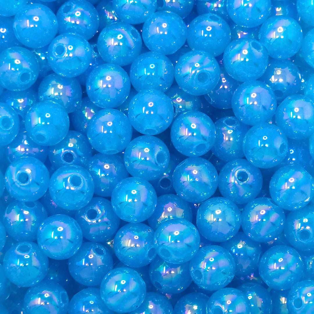 12mm AB Blue Jelly Acrylic Beads