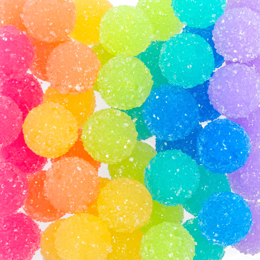 20mm Full Rainbow Assorted Acrylic Sugar Beads (28 beads)