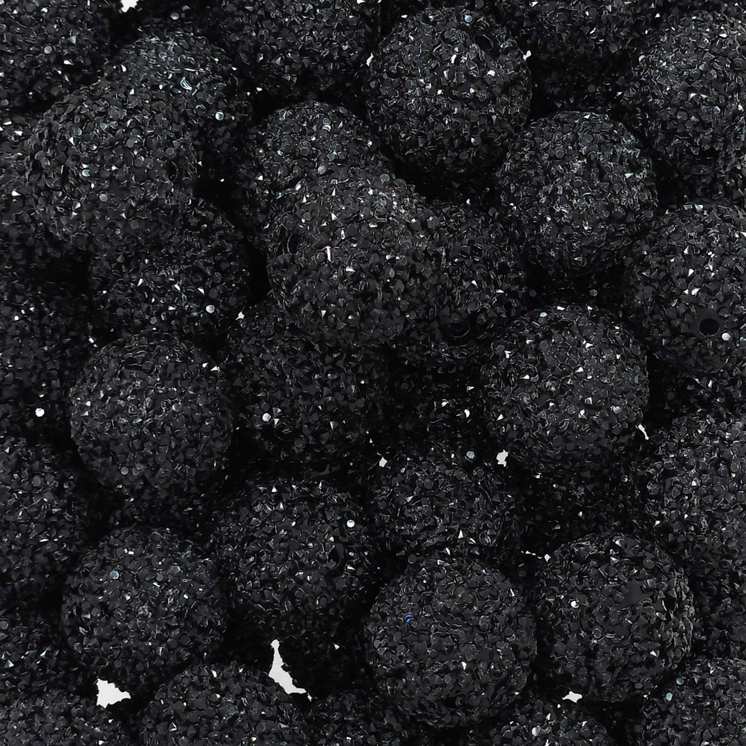 20mm Black Acrylic Sugar Beads