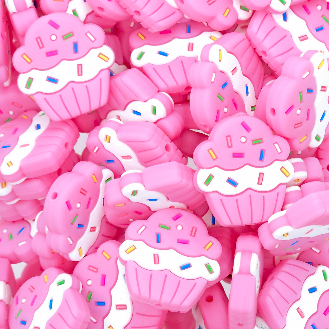 Cupcake Silicone Focal Beads