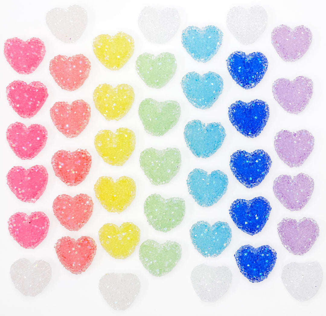 20mm Sugar Heart Acrylic Beads
