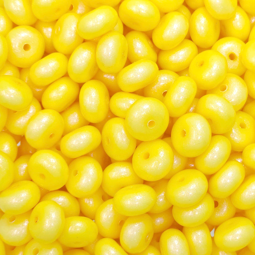 14mm Premium Yellow Opal Abacus Spacer Silicone Beads