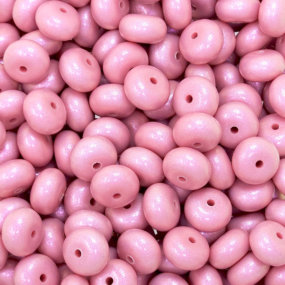14mm Premium Dusty Rose Opal Abacus Spacer Silicone Beads