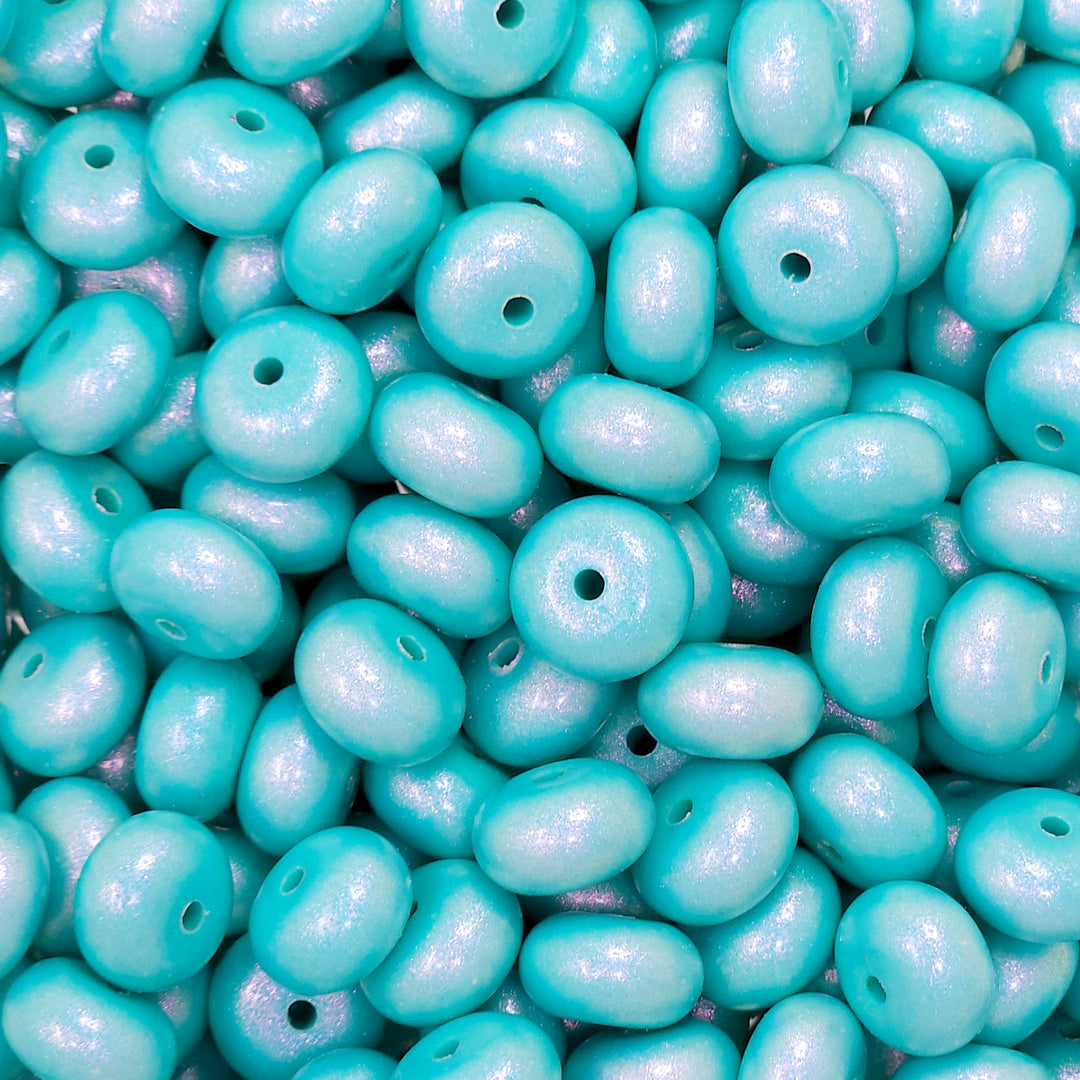 14mm Premium Turquoise Opal Abacus Spacer Silicone Beads
