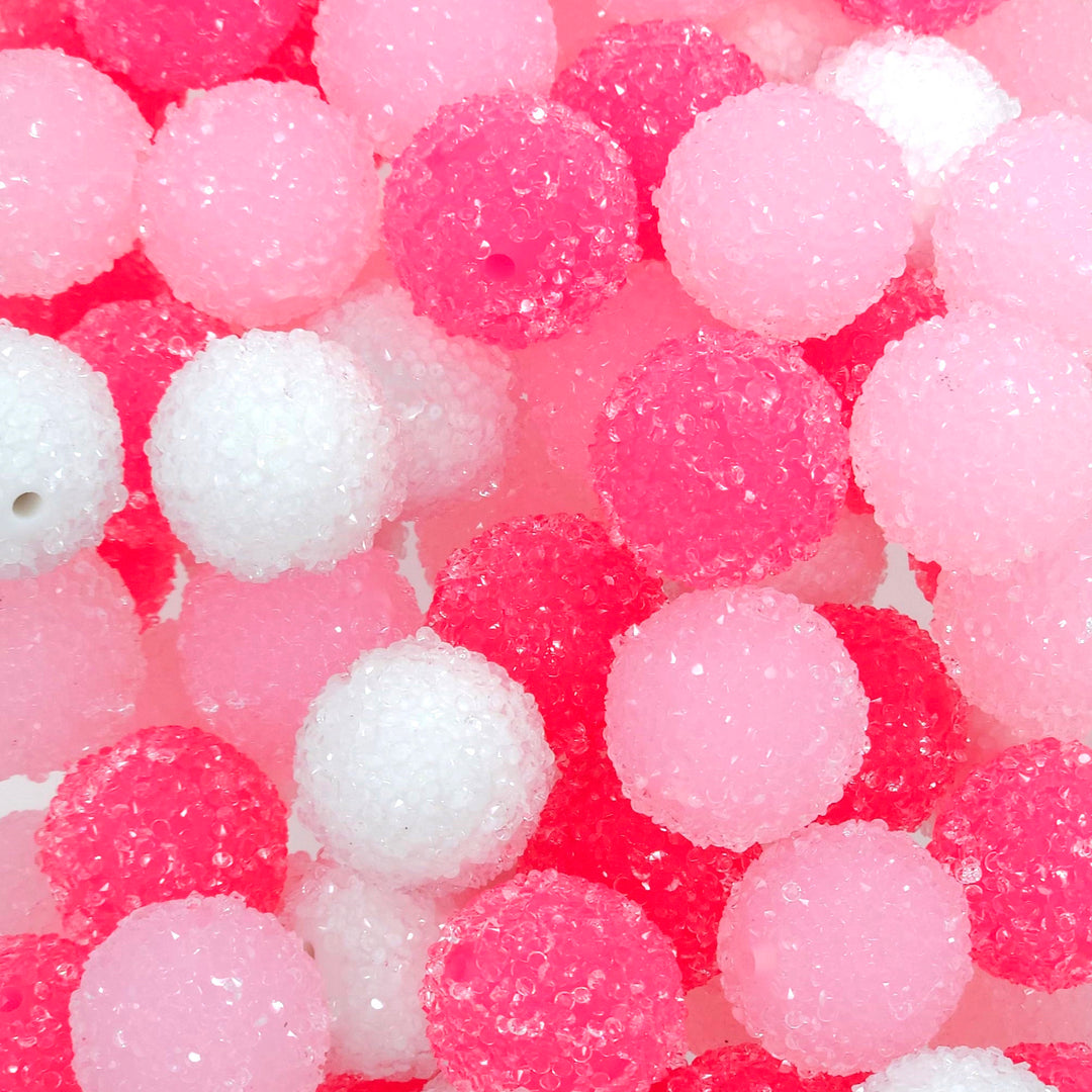 20mm Valentine's Day Acrylic Sugar Bead Mix (15 beads)