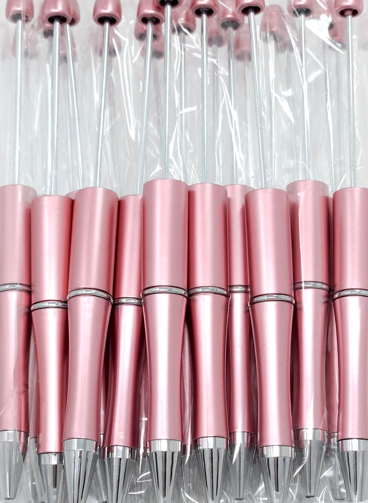 Dusty Rose Pearlescent Beadable Plastic Pen