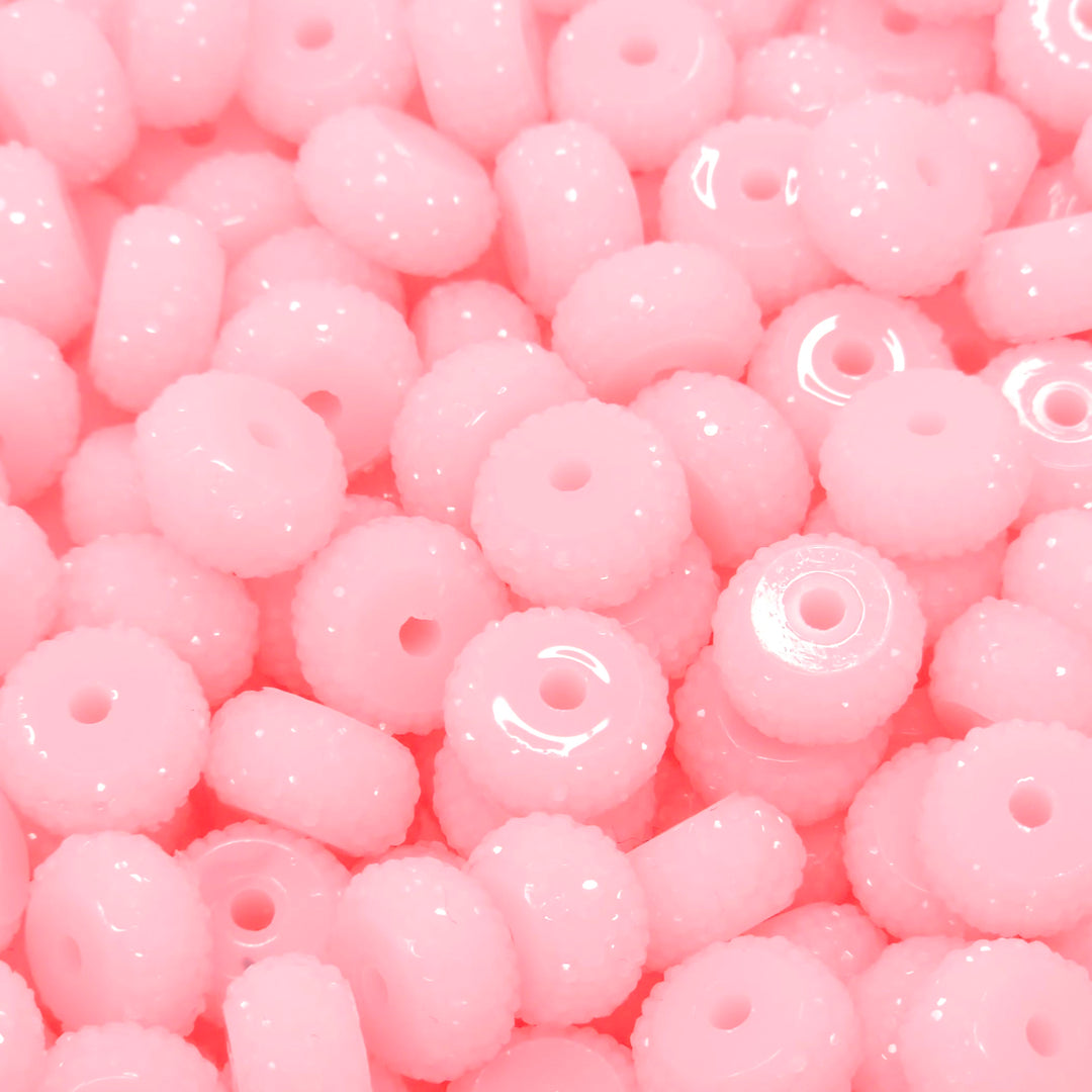 12mm Candy Pink Abacus Acrylic Spacer Beads (20 Beads)