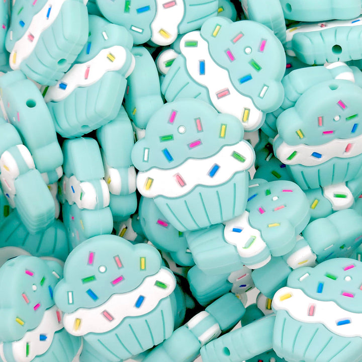 Cupcake Silicone Focal Beads
