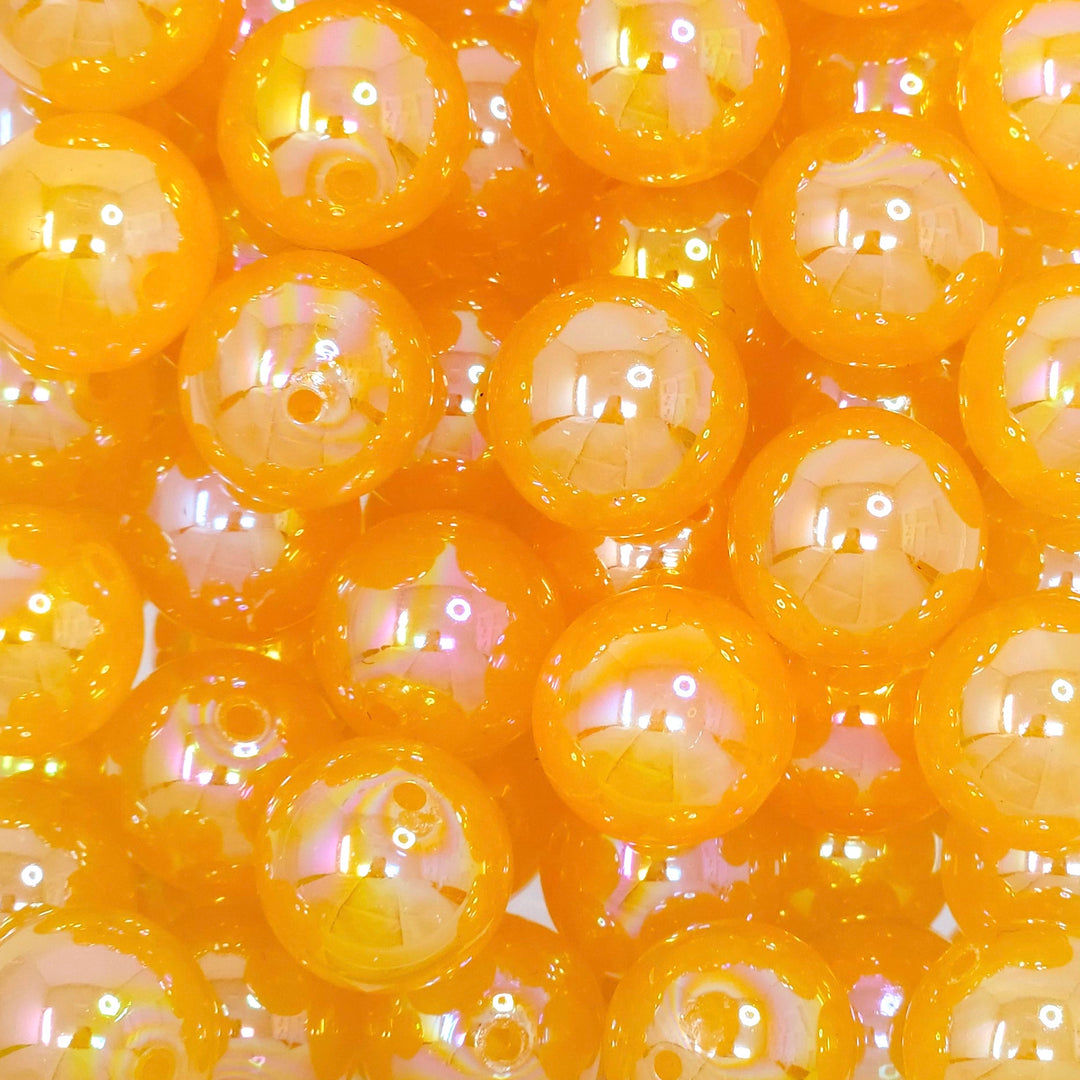 20mm AB Golden Orange Jelly Acrylic Beads