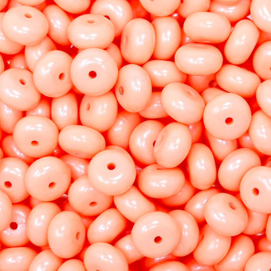 14mm Creamsicle Shimmer Pearl Abacus Spacer Silicone Beads
