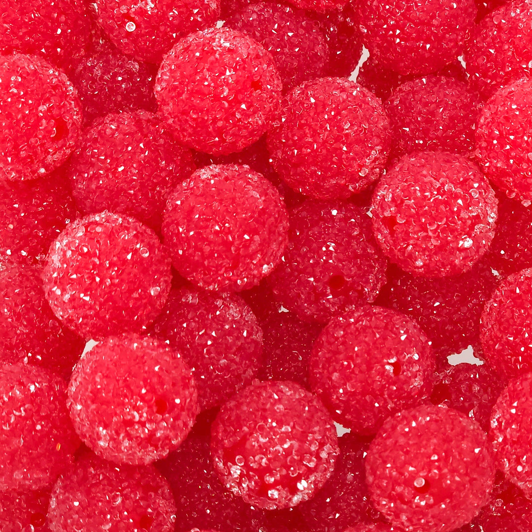20mm Red Acrylic Sugar Beads