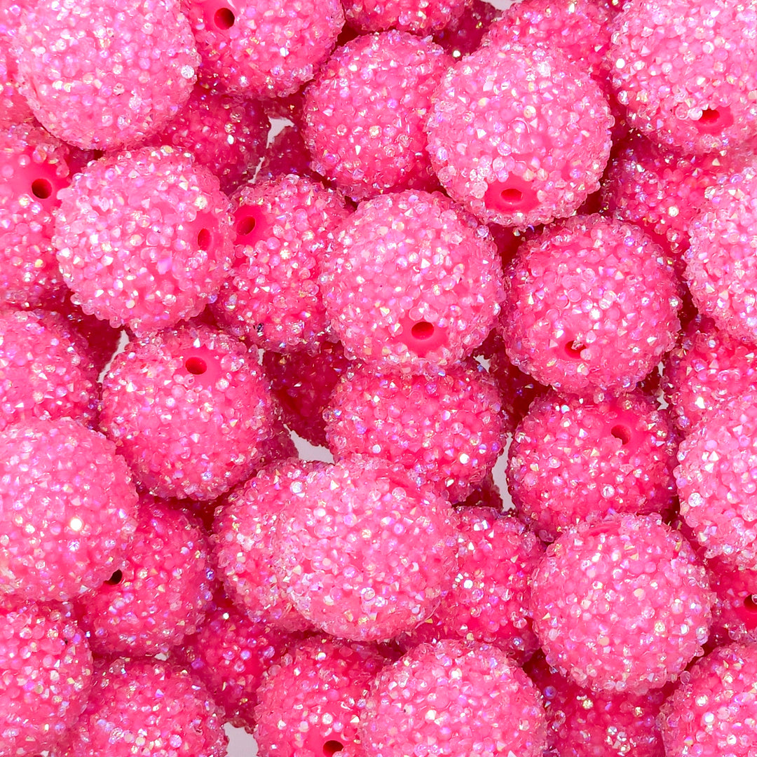 20mm Hot Pink Opaque Acrylic Sugar Beads