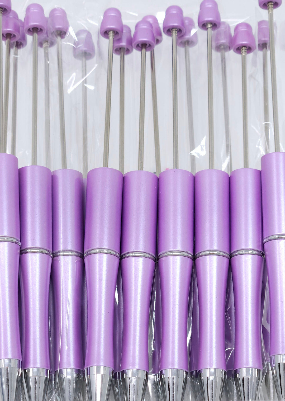 Sweet Lilac Pearlescent Beadable Plastic Pen