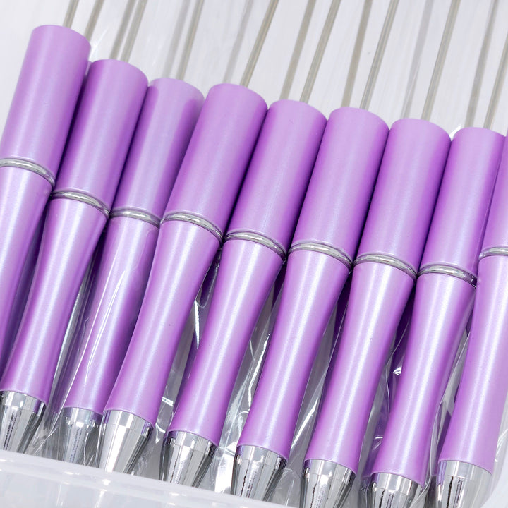 Sweet Lilac Pearlescent Beadable Plastic Pen