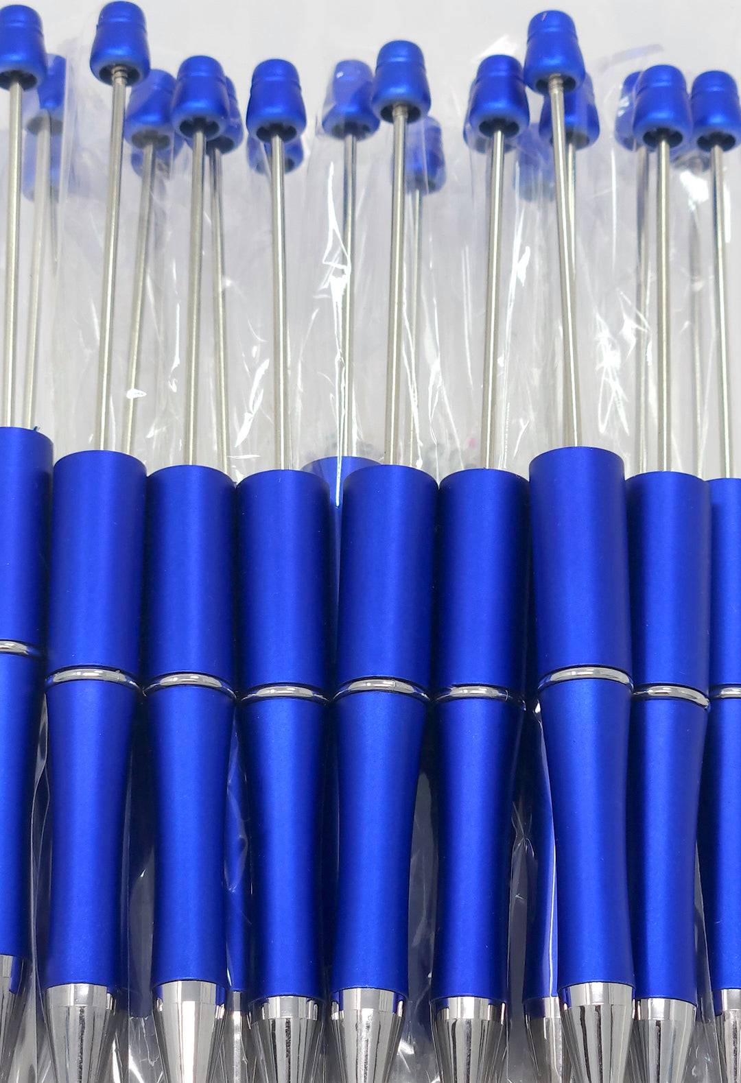 Royal Blue Pearlescent Beadable Plastic Pen