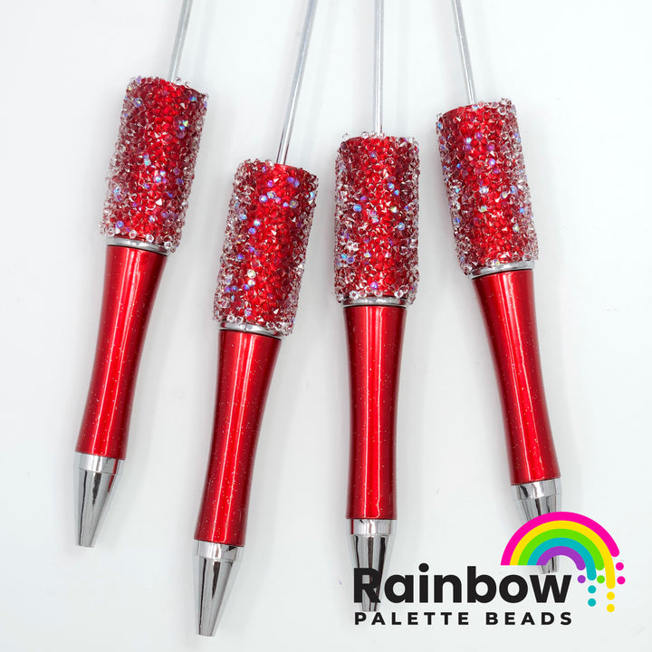 Bright Red Pearlescent Beadable Sugar Pen