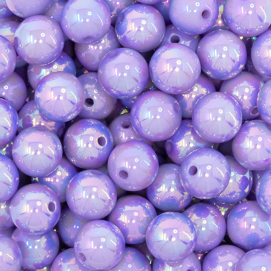 16mm AB Light Purple Solid Acrylic Beads